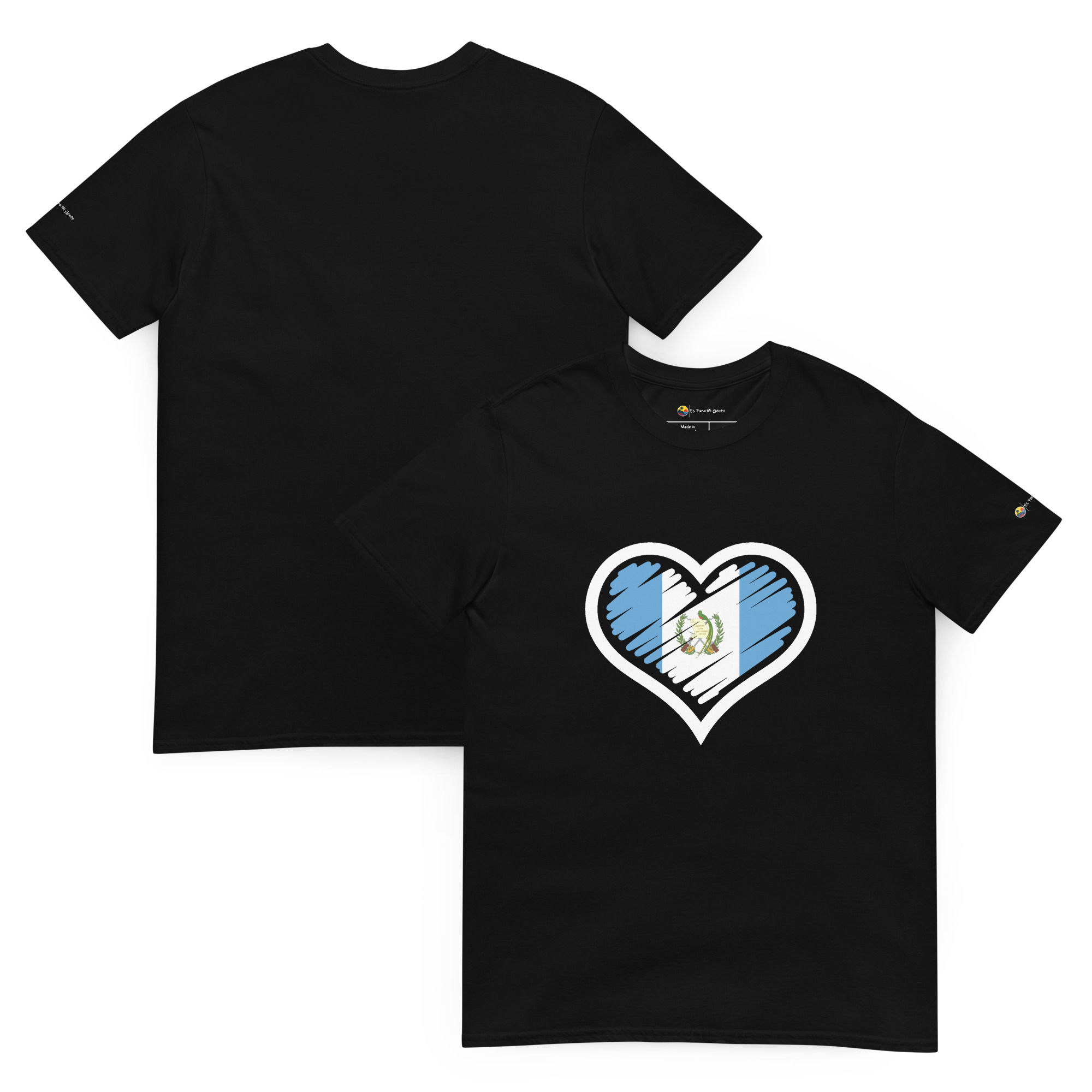 "Corazón 2" - Guatemala, classic unisex tee, Heart only, black