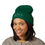 Thumbnail: Woman wearing green beanie with the brand name DOXA