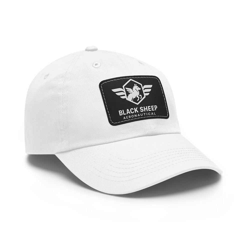 Thumbnail: Black Sheep Leather Patch Dad hat