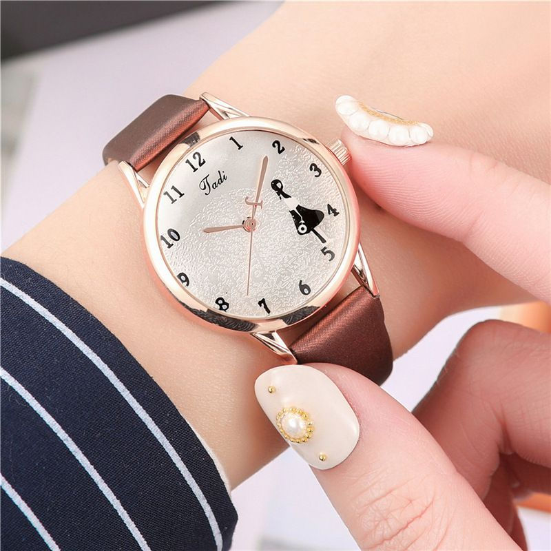 Thumbnail: Minimalist Creative Girl Pattern Women's Quartz Watch