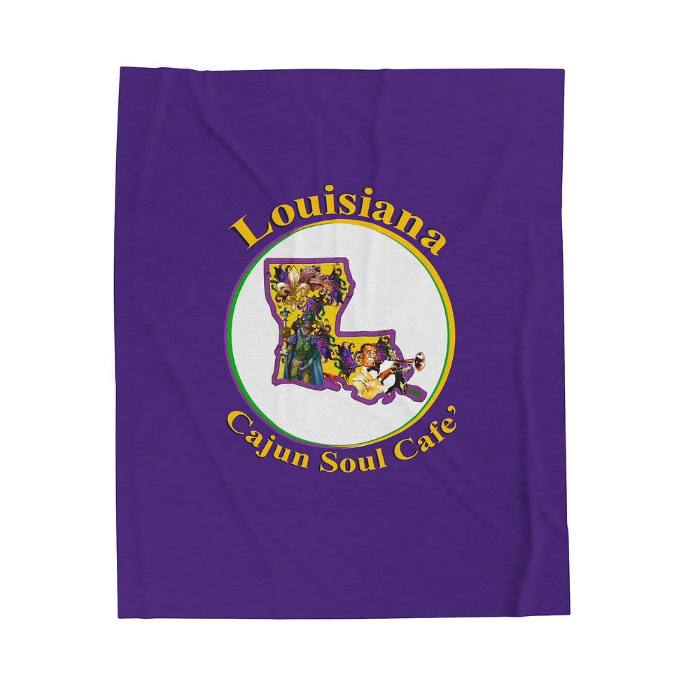Cajun Soul Café Velveteen Plush Blanket