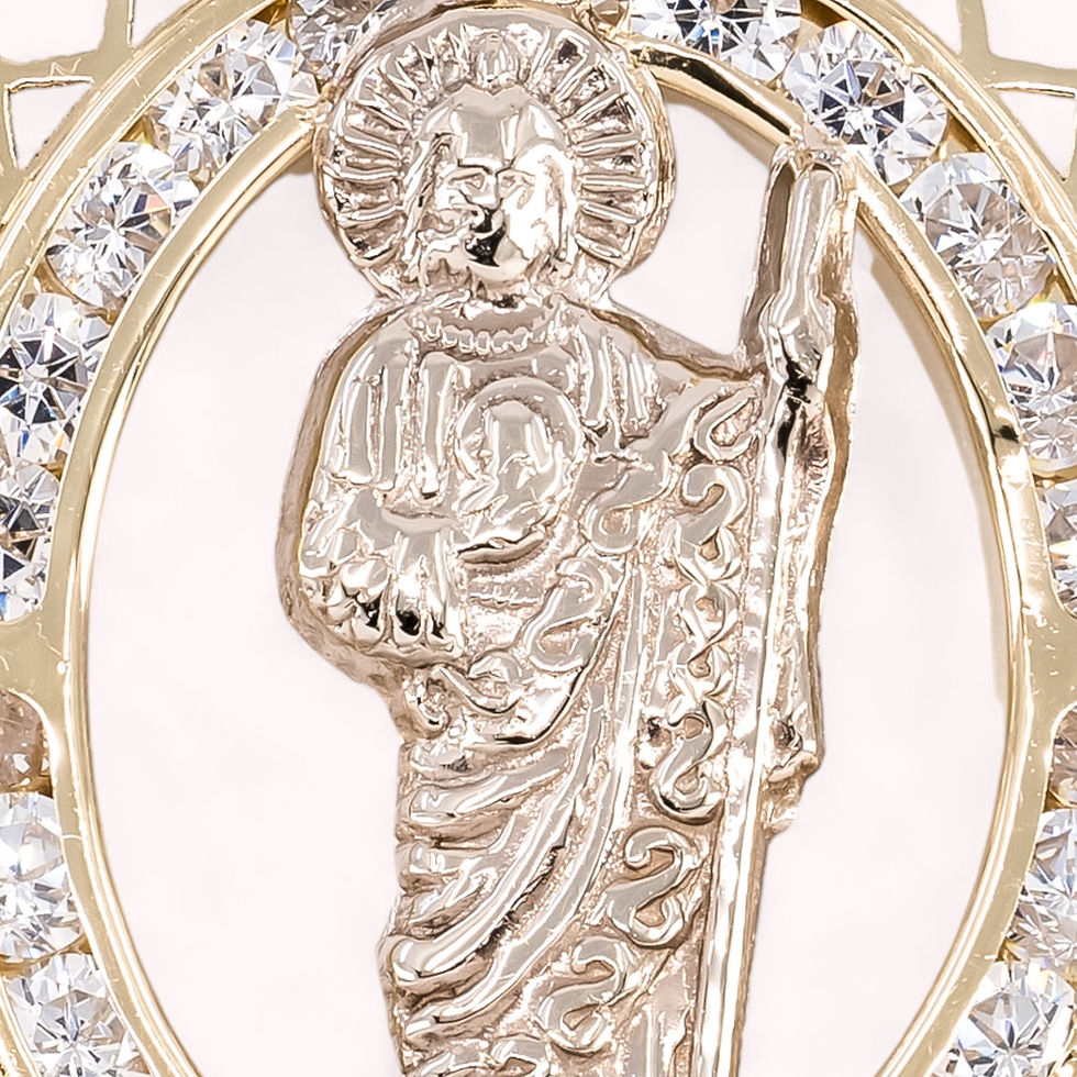 Celestial Shine St. Jude 14k Gold Medallion