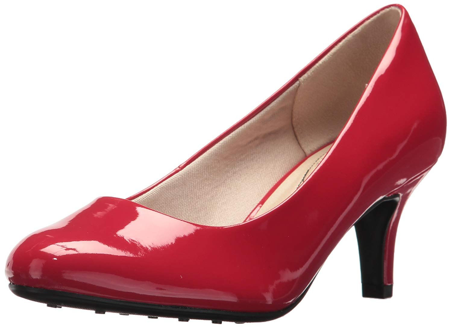 Lifestride Womens Parigi Pumps Fire Red Patent 7.5 WW