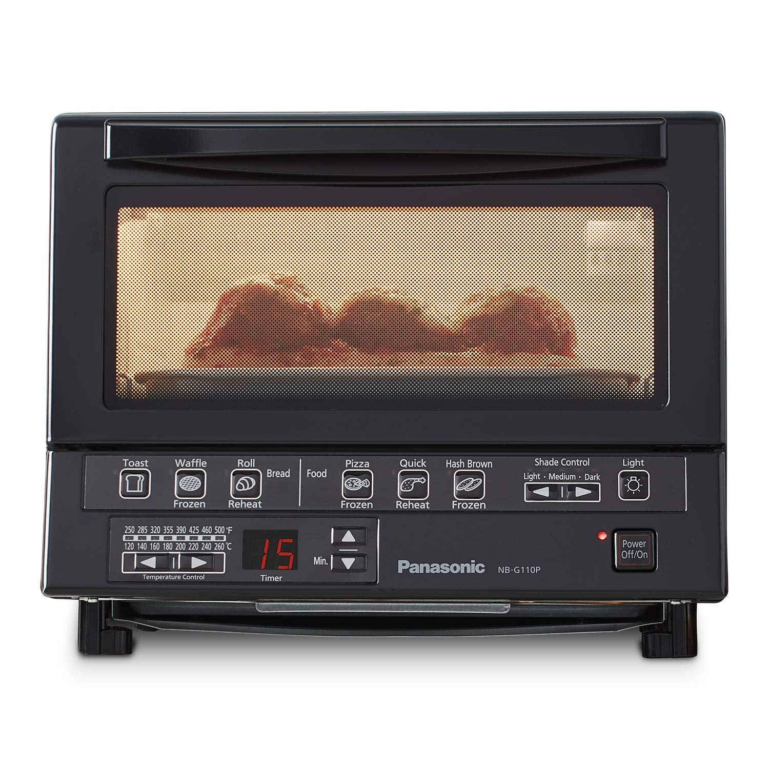 Panasonic FlashXpress Toaster Oven Countertop, 4-Slice Compact Size with Doub...