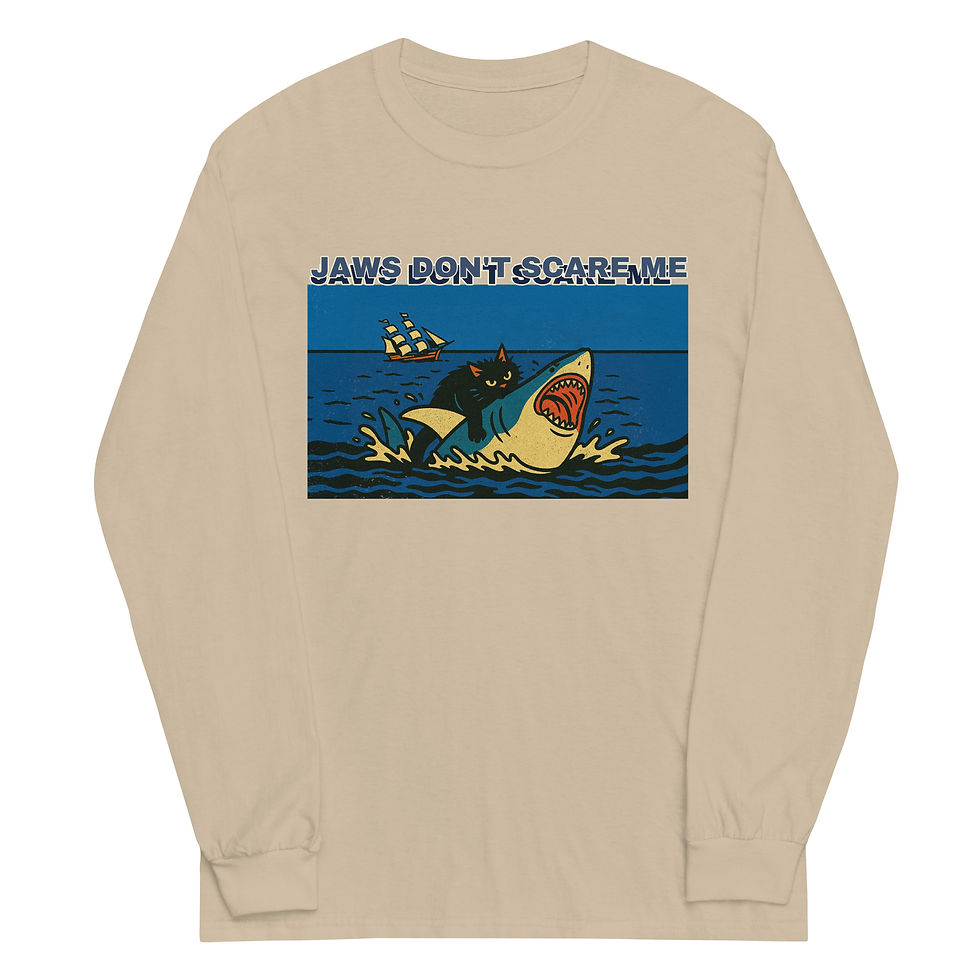 Thumbnail: Jaws Don't Scare Me Men’s Long Sleeve Shirt