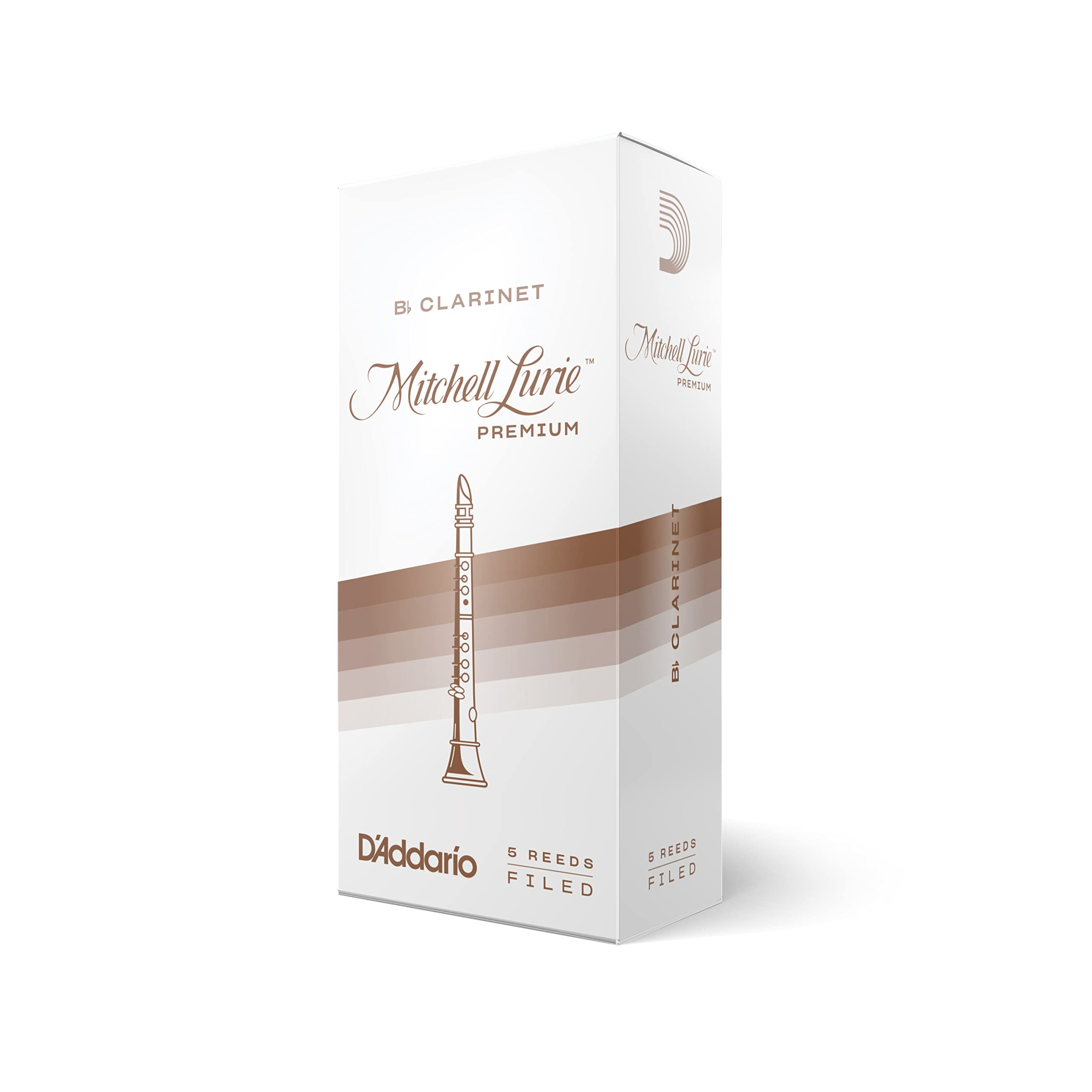 D'Addario Woodwinds Mitchell Lurie Premium Bb Clarinet Reeds - Filed, Featuri...