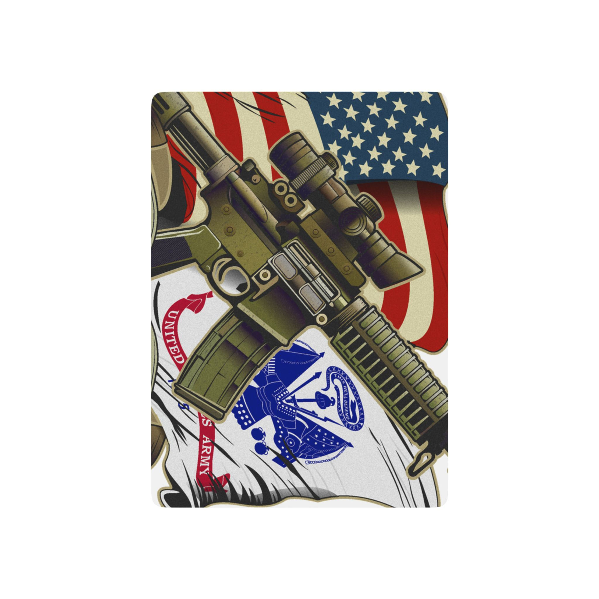 US Army Poker Playing Cards Set, Gift for Card Game Lovers, Vintage