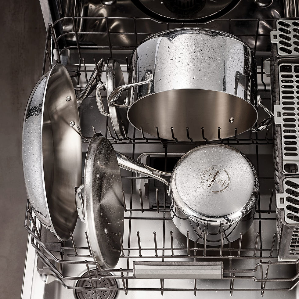 Thumbnail: Tramontina Signature Tri-Ply Clad Stainless Steel 12-Piece Cookware Set with ...