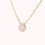 Thumbnail: 14K Solid Gold Rose Clover Necklace