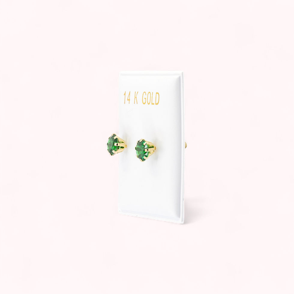 Thumbnail: Everyday Luxe 6mm Green Gold Earrings – GE0492