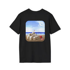 T-shirt / black - by TRENDY COAST - Beach Sandcastles image.