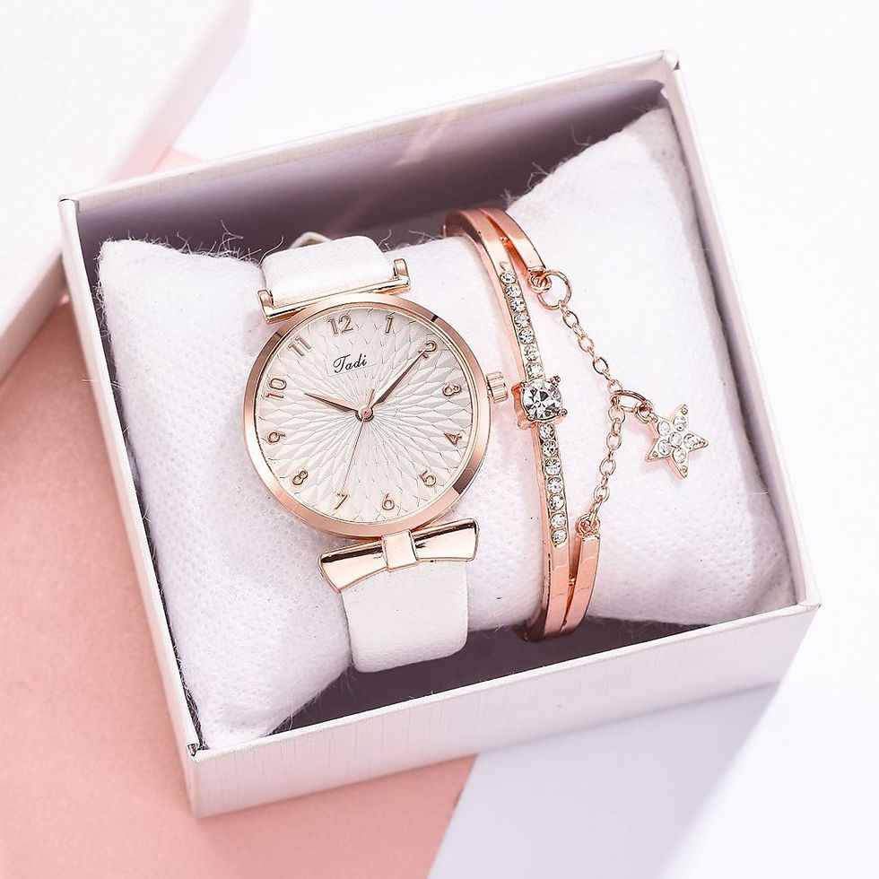 Thumbnail: Fashion Women Watches Luxury Leather Flower Rhinestone Watch for Women Ladies Qu
