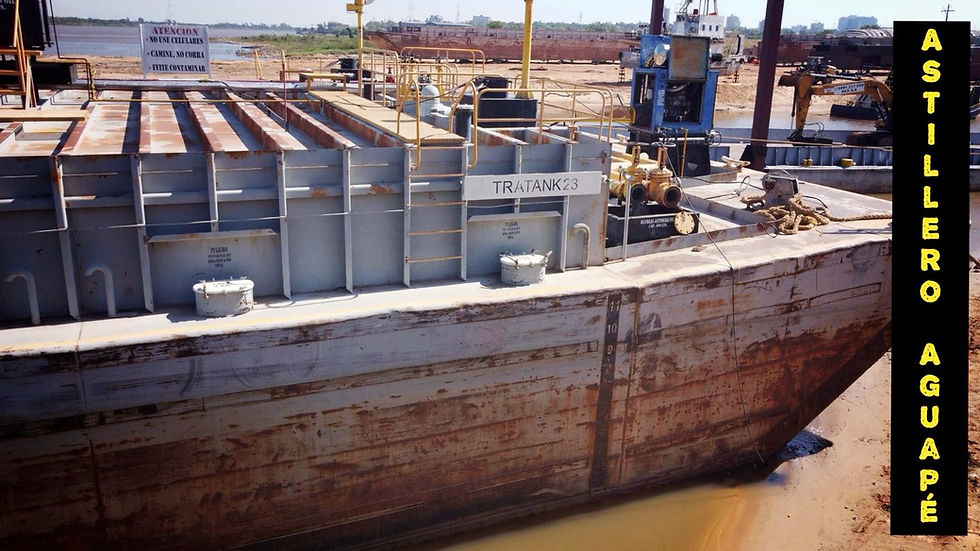 Trabajos en la barcaza TRATANK 23