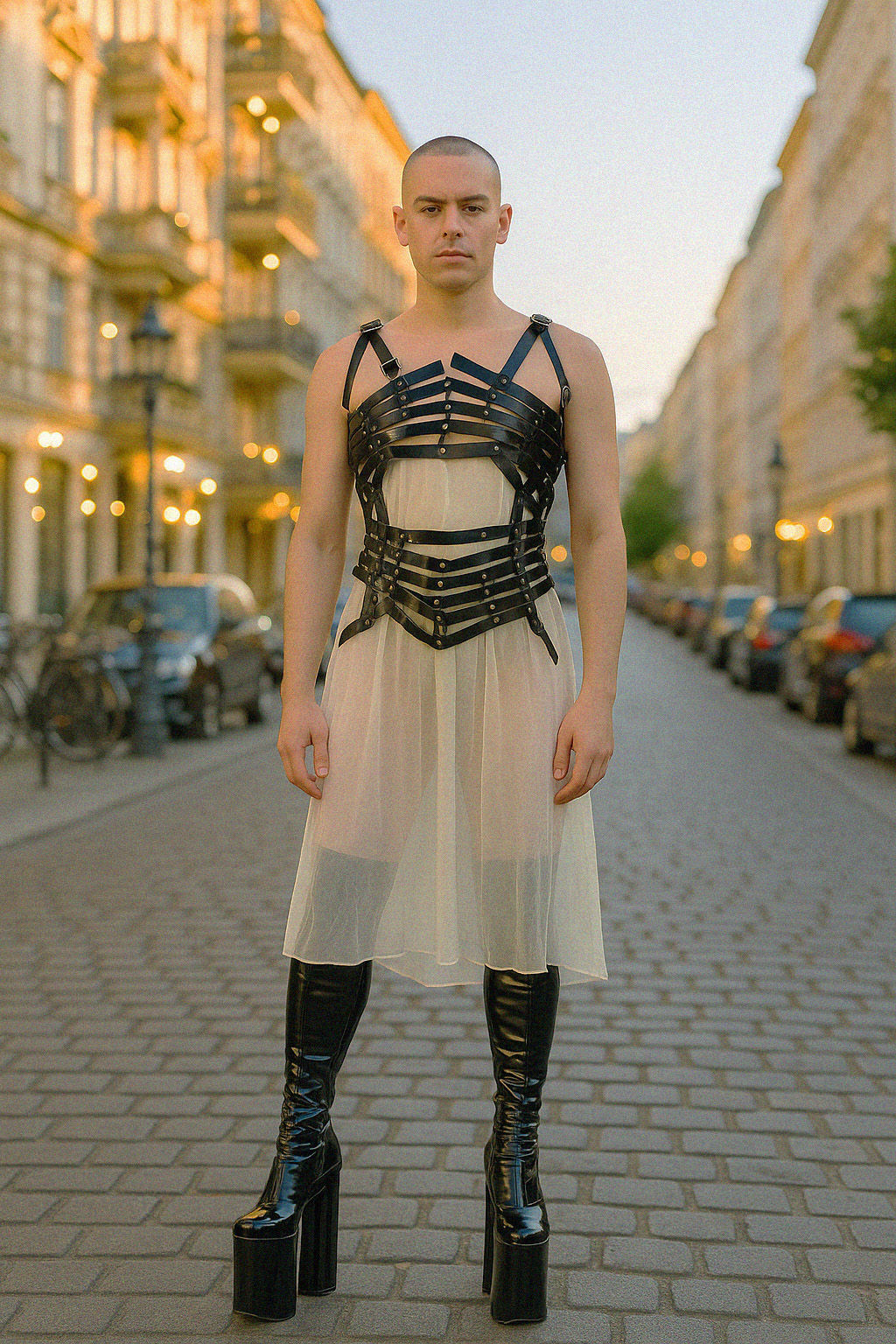 Leather Harness-Dress Unisex