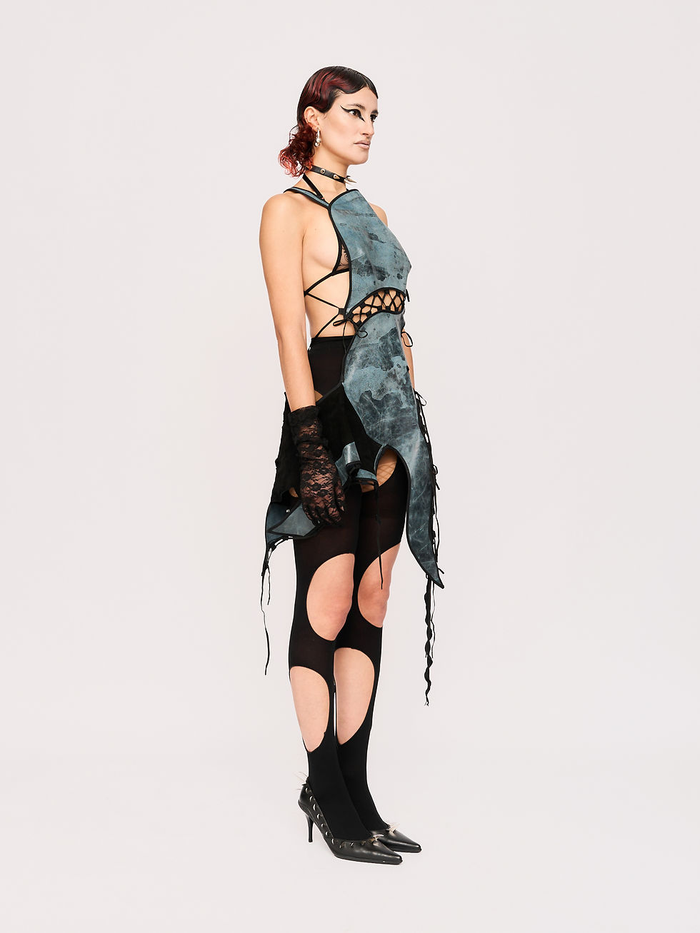 Thumbnail: Blue Leather Dress ANTAgonia