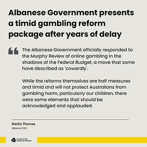Albanese Government presents a timid gambling reform package after years of delay