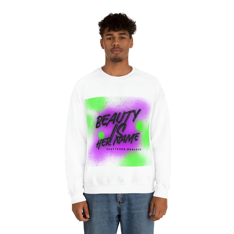 Thumbnail: Beauty is her name Heavy Blend™ Crewneck Sweatshirt