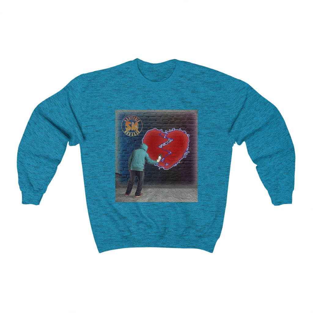 Graffiti Heart Unisex Heavy Blend™ Crewneck Sweatshirt