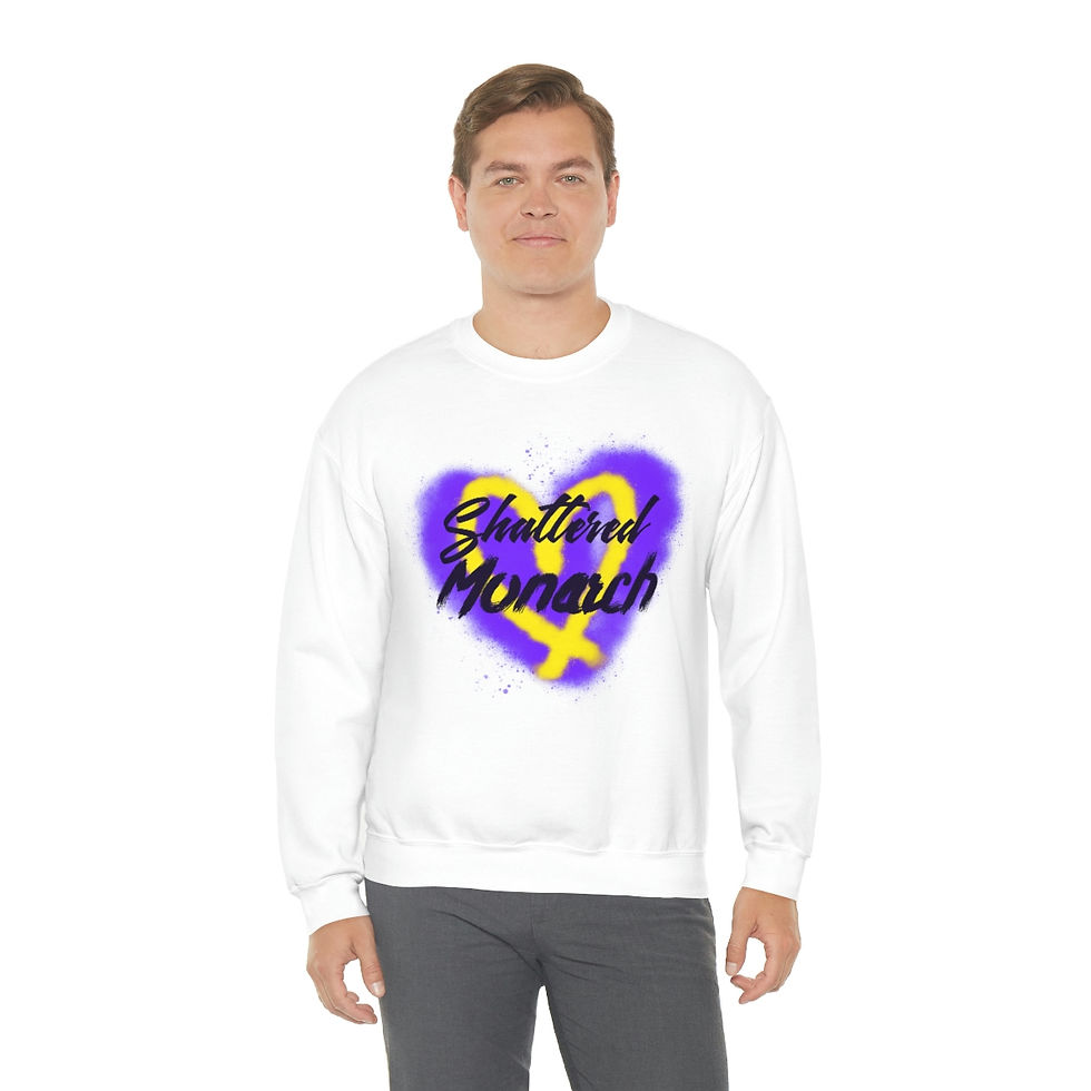 Thumbnail: Spray Painted Heart Unisex Heavy Blend™ Crewneck Sweatshirt