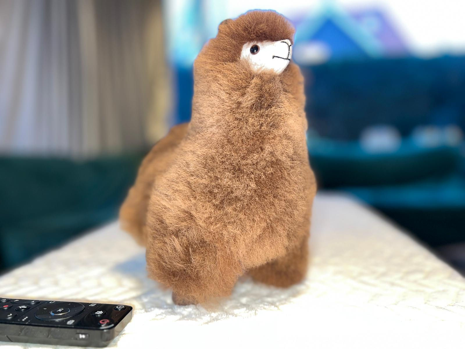 Alpaca plush 100% Natural Hair (32 cms) Camel