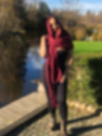 Thumbnail: PURPLE MACRAME SCARVES ALPACA / SILK