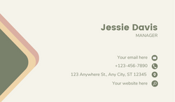 Abstract Pastel Beige Business Card