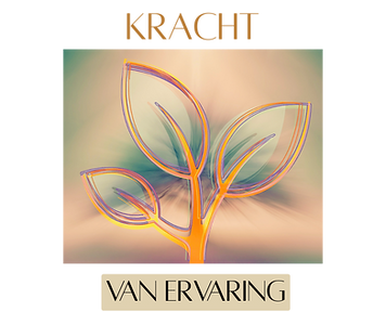 Afbeelding met krachtige plant en tekst 'Kracht van Ervaring', logo