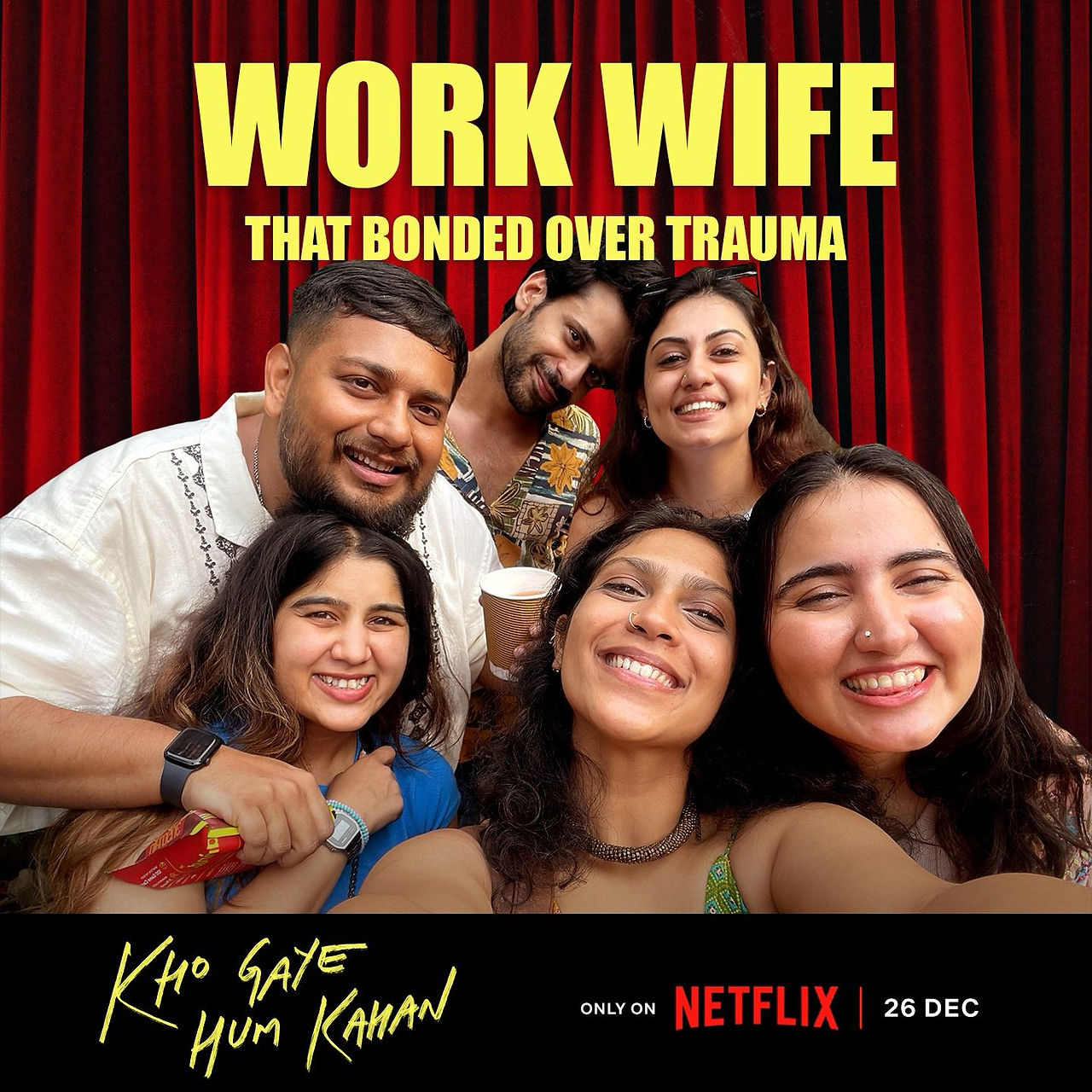 Live stills and screenshots of users interacting with film promotional materials and engaging with interactive social media filters, creating excitement around a movie release.