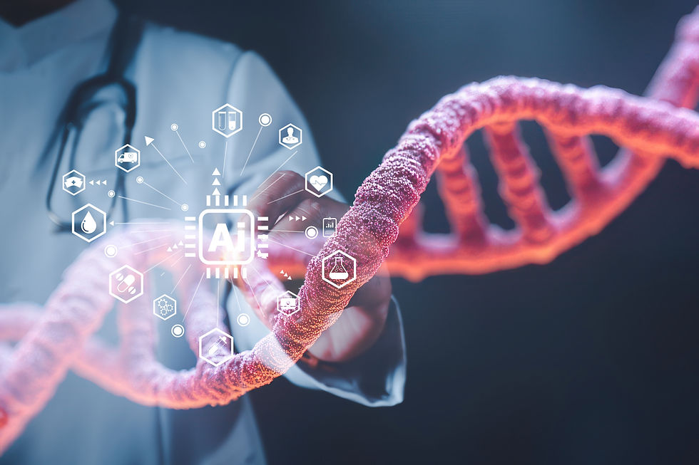 Medical worker touch virtua medical AI technology services concept.Medical worker hold vir