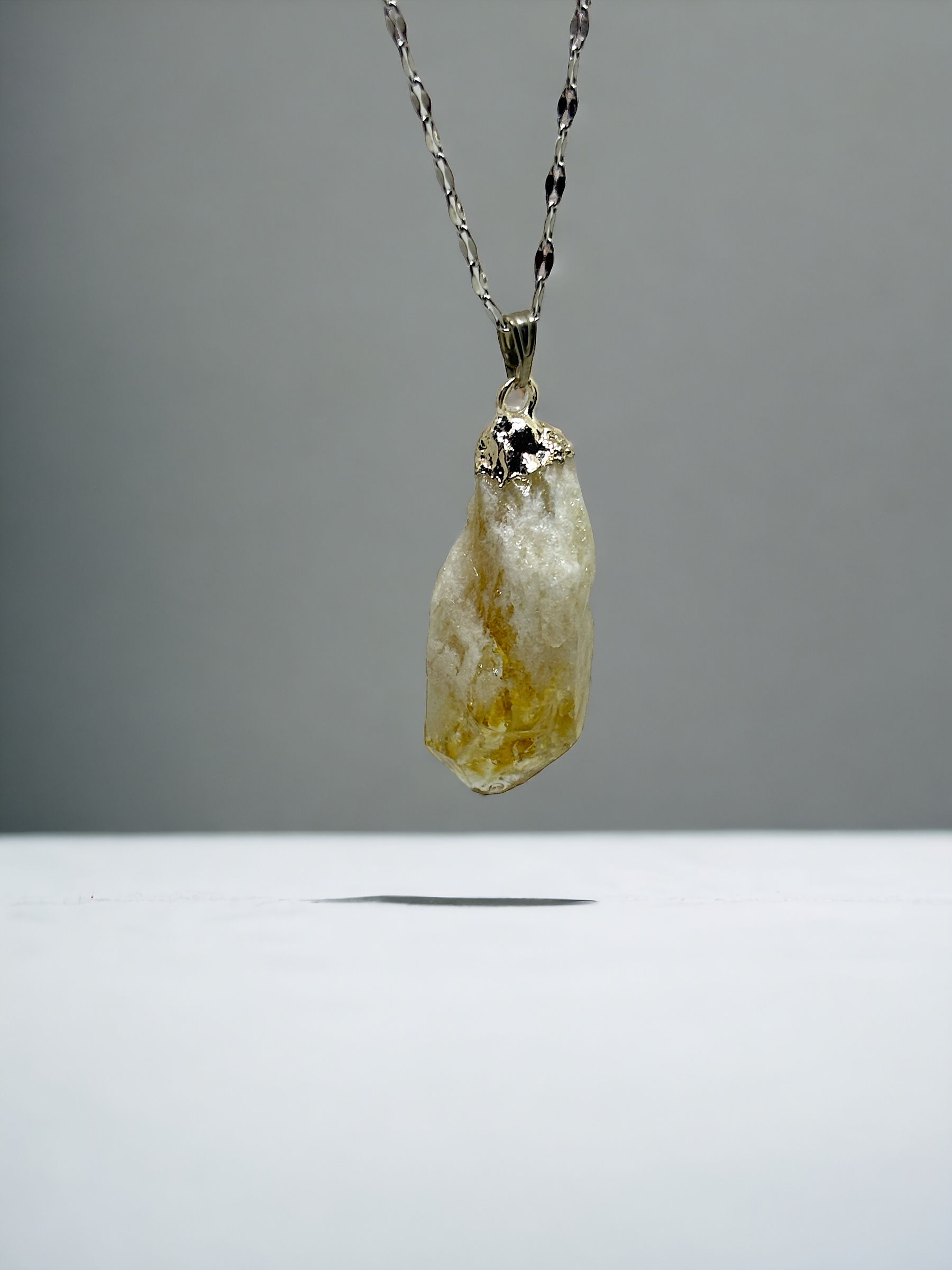 HAM SİTRİN DOĞAL TAŞ KOLYE