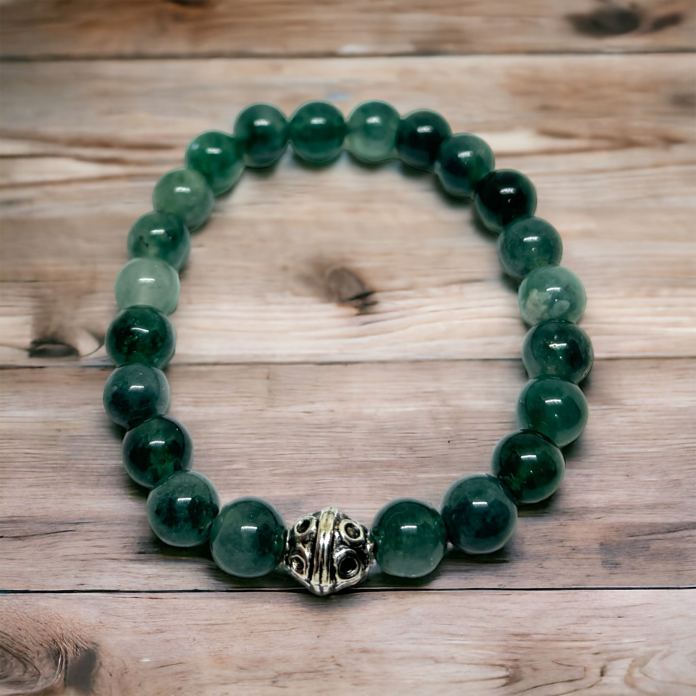 Yosun Akik Doğal Taş Bileklik