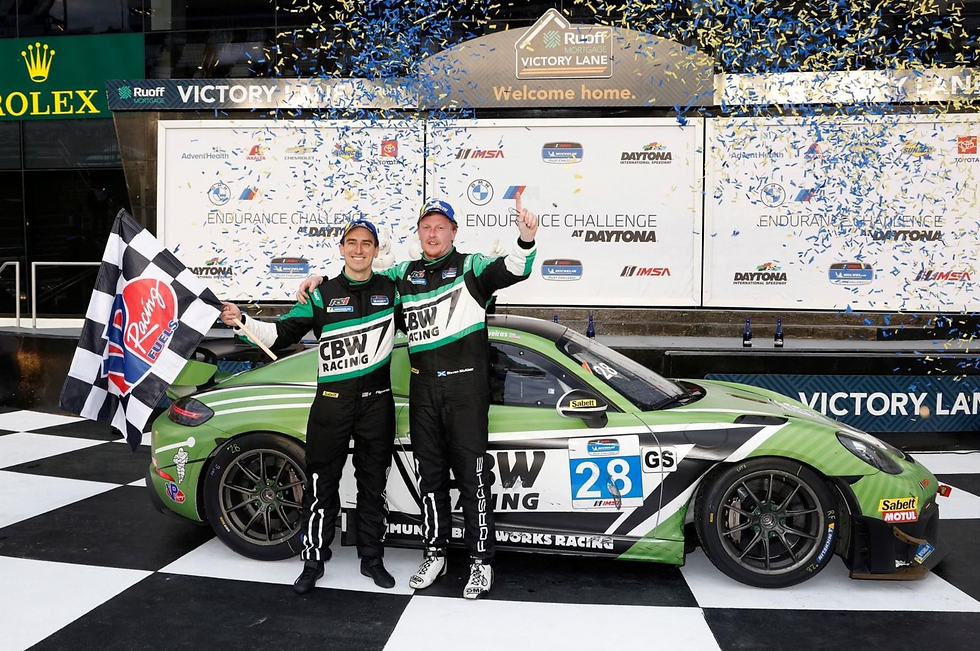 Steven McAleer Eric Filgueiras Win IMSA Michelin Pilot Challenge GS Daytona Rolex 24 Porsche
