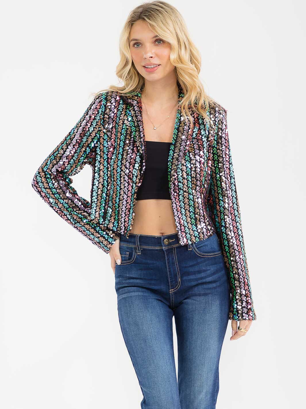 Let The Players Play Cropped Blazer