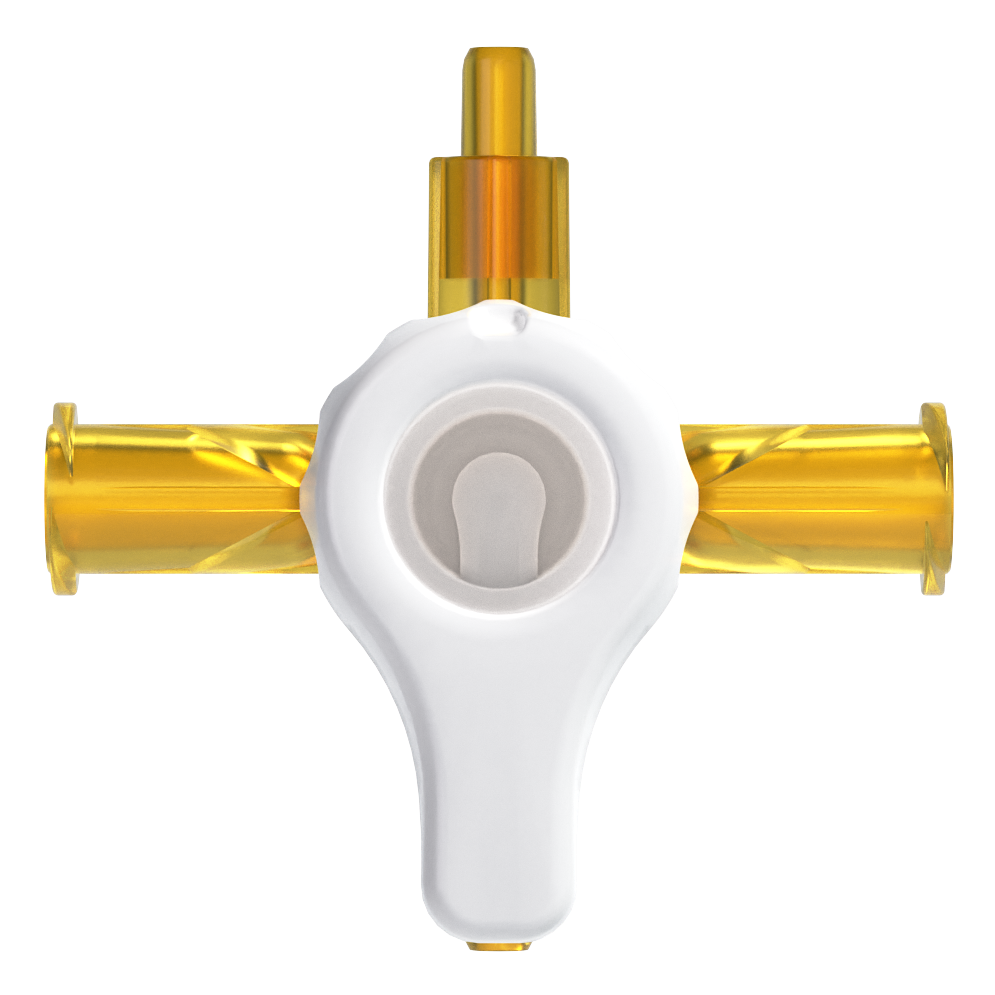 RONDELO 3 VOIES ON 360° BLANC - 2xLLF / 2xTUBE Ø3.0x4.1mm - COPE UV
