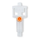 VIAL ADAPTATEUR 21mm LLF AVEC CAPE + VALVE AIR - ABS TRANSP.