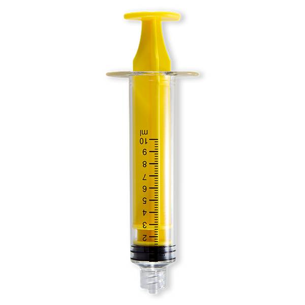 SERINGUE 10mL PC 3 PIECES - LLM - PLONGEUR JAUNE
