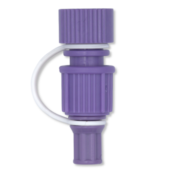 ENFIT MALE MOBILE POUR TUBE ØE 4.0mm +CAPE AVEC ATTACHE - VIOLET