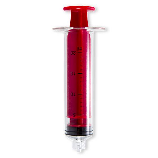 SERINGUE 20mL PC 3 PIECES - LLM - PLONGEUR ROUGE