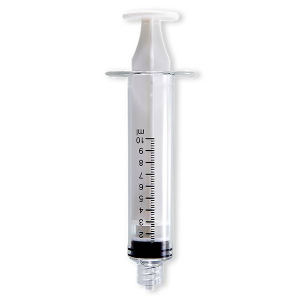 SERINGUE 10mL PC 3 PIECES - LLM - PLONGEUR BLANC