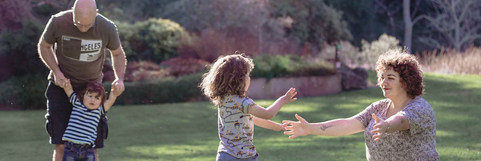 Family in the garden