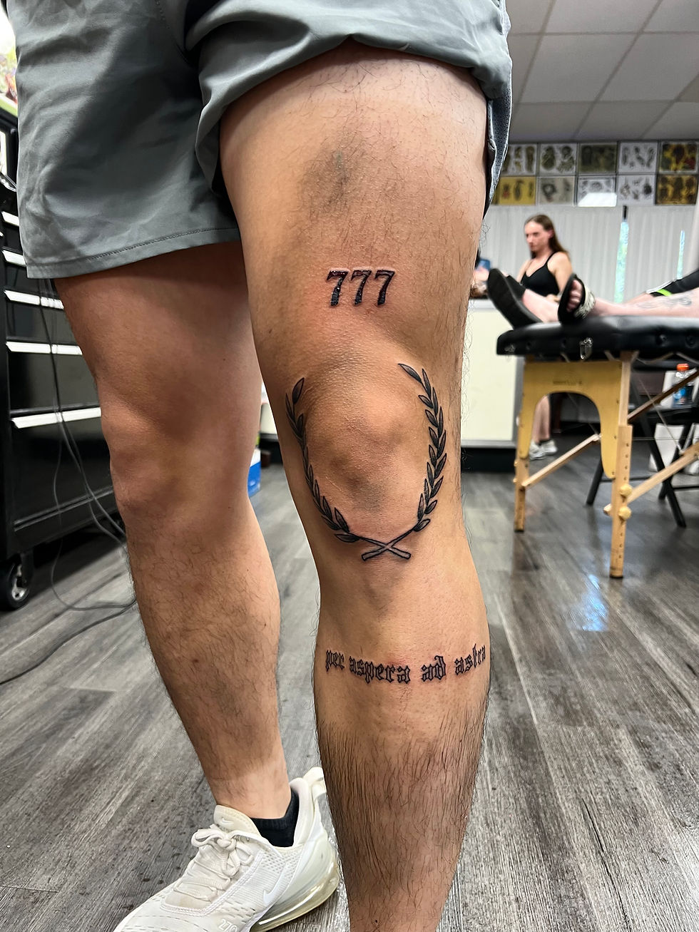 Realistic black and gray tattoo design