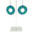 Thumbnail: Mexico Alpaca Green & Blue Mosaic Donut Earrings
