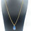 Thumbnail: Vintage Blue Swirl Marble-Effect Pendant Necklace