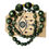 Thumbnail: Vintage Modernist 50s-60s Moulded Green Faceted Beaded Necklace