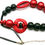 Thumbnail: Red & Black Chunky Wood Bead Necklace
