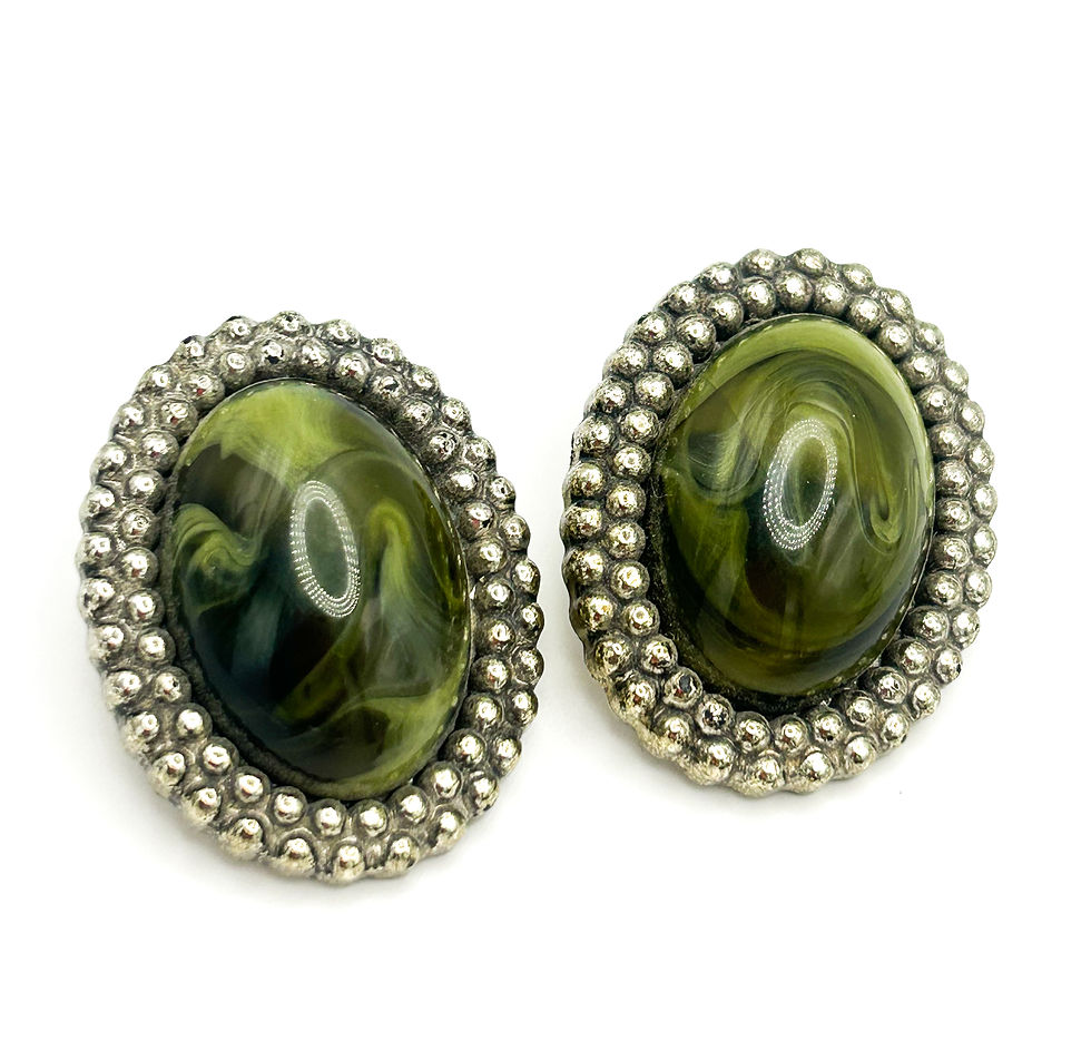 Thumbnail: Vintage Clip On Earring Trio Set