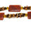 Thumbnail: Asymmetrical Vintage Carnelian Agate Pendant Gemstone chip Tassel Necklace