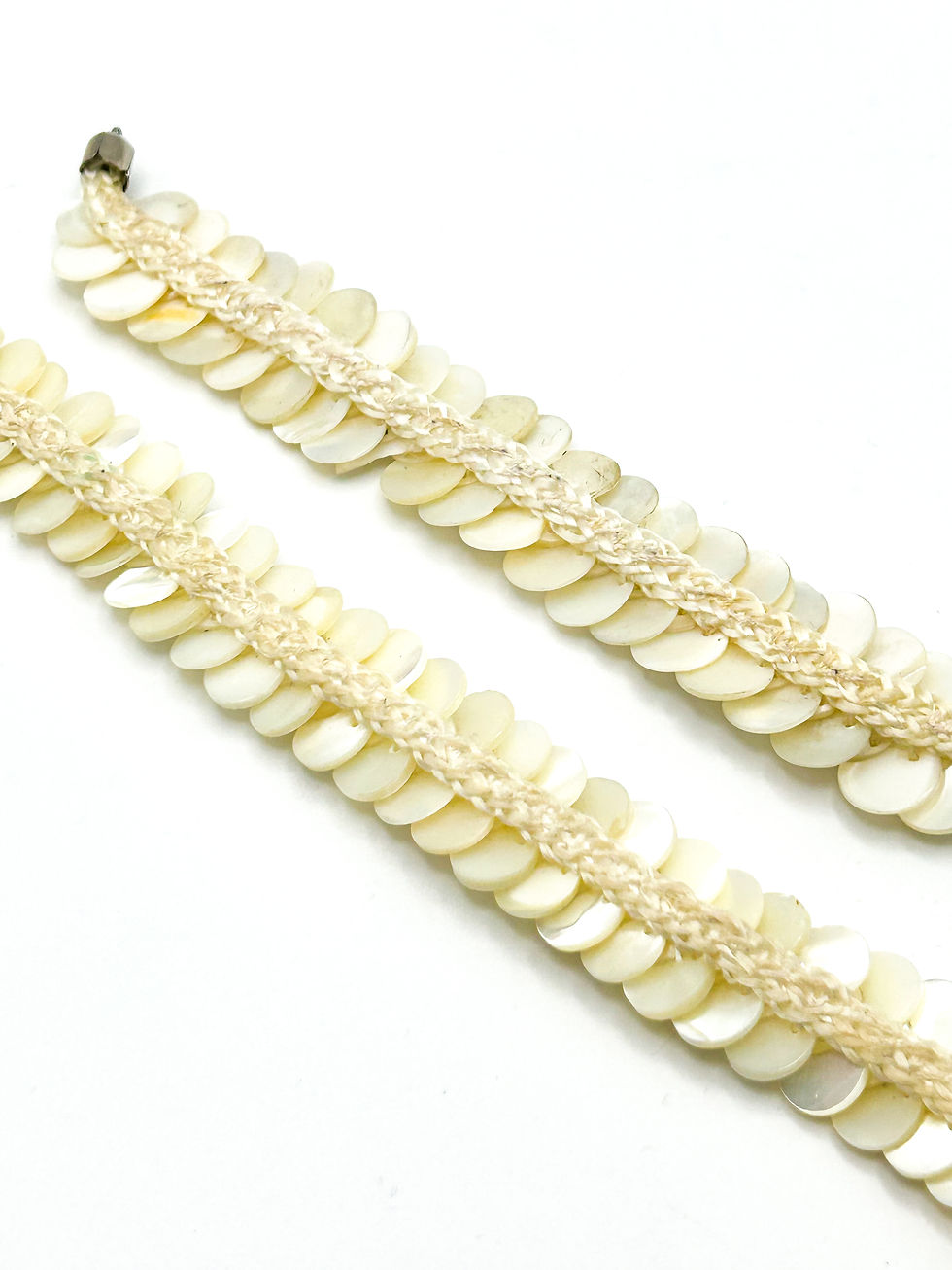 Thumbnail: Vintage Mother-of-Pearl Shell Disc Necklace & Bracelet Set – 63g