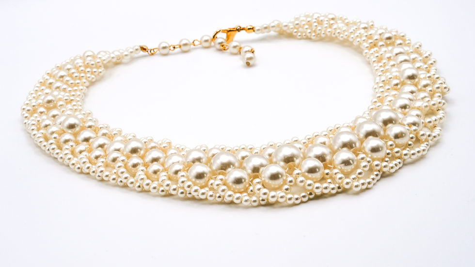 Layered Faux Pearl Collar
