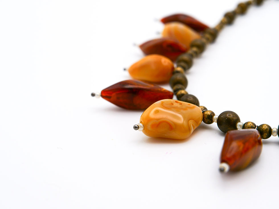 Thumbnail: Burnt Sugar [Earring and Necklace Set]